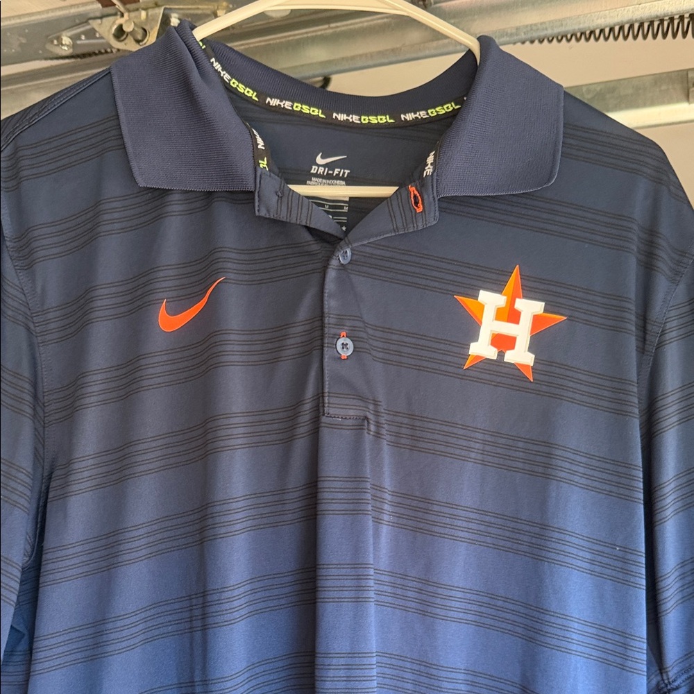 Nike Navy Polo with Orange Houston Astros Logo